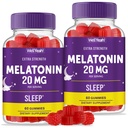 WellYeah Melatonin Gummies 20mg(2パック) | 睡眠サポート | 大人のための最大強度のメラトニン20mgのガミー | 高速分解 | グレートベリー味 | 60カウント | 完全菜食主義者の, 非GMO