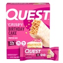 Quest Nutrition Crispy Birthday Cake Protein Bar, 17g Protein, 1g Sugar, 2g Net Carbs, Gluten 無料のプロテインスナック, Keto フレンドリー, 4 カウント