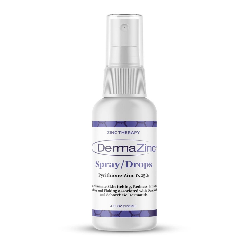 DermaZinc 療法のスプレー/滴、乾癬、皮膚炎、湿疹および他の皮の状態の症状、4oz のための皮の無秩序の救助の低下のための亜鉛スプレー