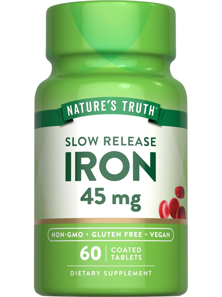 自然の真理鉄サプリメント | 45mg | 60Pills | ファーラス硫酸塩 | ノンGMO&グルテンフリーのビタミン 男性と女性