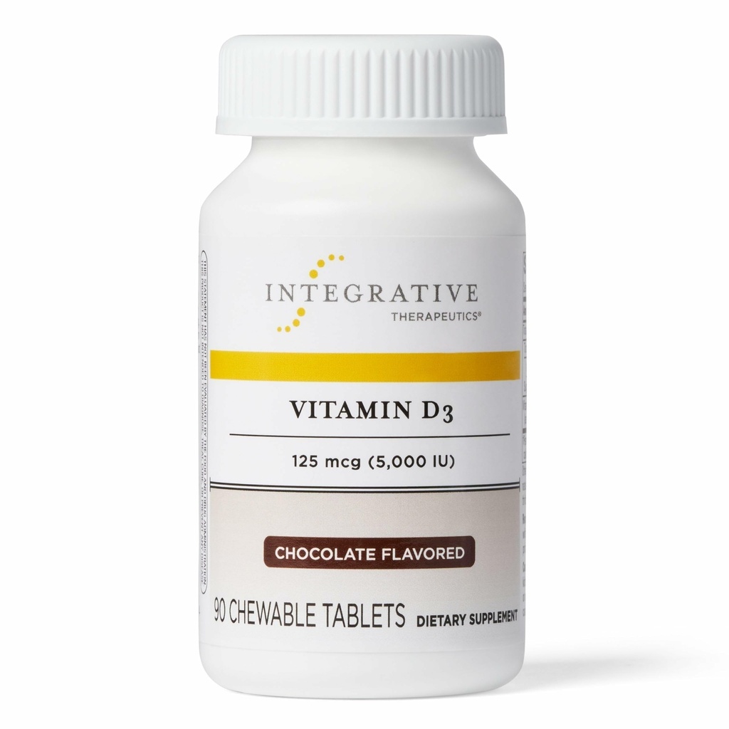 包括的な治療薬ビタミンD3 125 mcg - 骨の健康と免疫サポートのためのビタミンDサプリメント* - グルテンフリー&乳液フリー - チョコレート風味、90Chewableタブレット(90のサービング)
