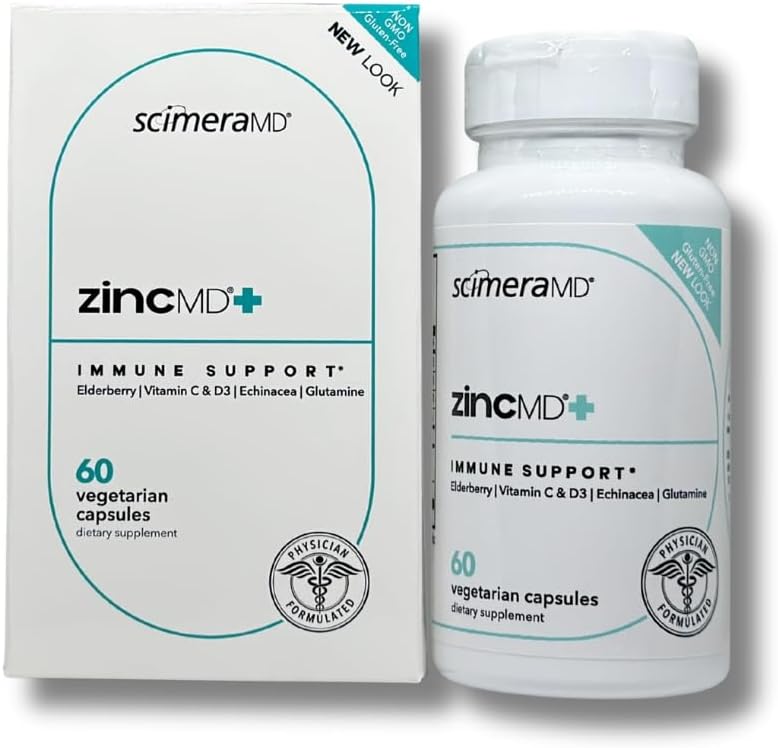 亜鉛、エルダーベリー、ビタミンC、ビタミンD、Echinacea、60 CT の ScimeraMD® 亜鉛MD の免疫サポート補足