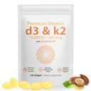 Daiasns Vitamin D3 K2 10000iuは、筋肉と脳の健康をサポート - 高機能D3 K2サプリメントは免疫と心臓血管のサポートに役立ちます - 120 Softgels