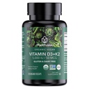 PlantFusion有機ビーガンビタミンD3 + K2 5,000 IU、50MCG - ビタミンD 植物由来のLichenとビタミンK2、免疫サポートと骨の健康のために - 120カプセル