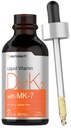 ホルバハチビタミンD3 K2液滴 | MK7付 | 2 Fl Oz | ベジタリアン・非GMO・グルテンフリー対応サプリメント