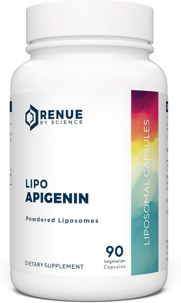 Renue By Science Apigenin | High Strength Liposomal Apigenin Supplement | 90 Apagenine Capsules - 75mg Apigenin per Serving | Non-GMO & Allergen Free | Made in The USA Third-Party Tested