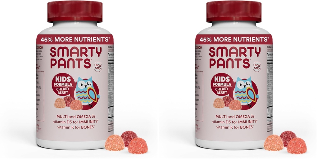 SmartyPantsはMultivitaminのグミーをからかいます:Omega 3の魚油(EPA/DHA)、ビタミンD3、C、ビタミンB12、B6、A、免疫サポートのためのK及び亜鉛、Biotin、ブドウ、チェリー及び果実味、120の計算(30日の供給)