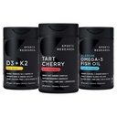 スポーツリサーチ®マルチビタミンパックw/CherryPure®タルトチェリーフルーツコンプレックス800mg、ビタミンD3 5000iu + K2 100mcg、アラスカオメガ-3フィッシュオイル1250mg - 非GMO・砂糖フリー・グルテンフリー