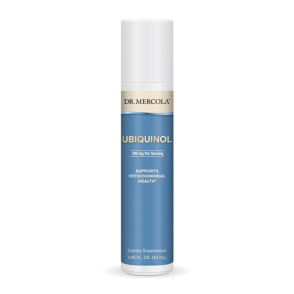 Mercola Ubiquinolの液体ポンプ、1.45 Fl. Oz. (43 mL)、約18のサービング、食事療法の補足、Mitochondrial健康、非GMOを支えて下さい