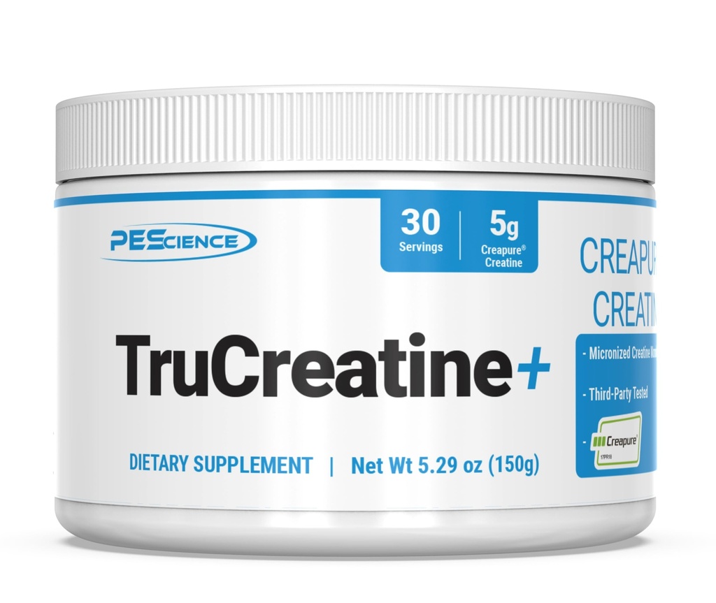 PEScience TruCreatine +クレアチンモノハイドパウダープラスエピカチ、女性&男性のためのマイクロ化されたクレアクレアクレアクレアチン、筋肉の成長、強度と回復、認知、30のサービングをサポートし、非風味