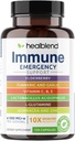 エルダーベリー、亜鉛、Echinacea、Turmeric、Lactobacillus の大人のための 1 つの免疫サポート補足のブスターの healblend 10 [120 カプセル]
