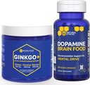 NATURAL STACKS Ginkgo Biloba + Dopamine Brainフードバンドル - フォーカスとメンタルドライブをサポート* - 120トータルカプセル