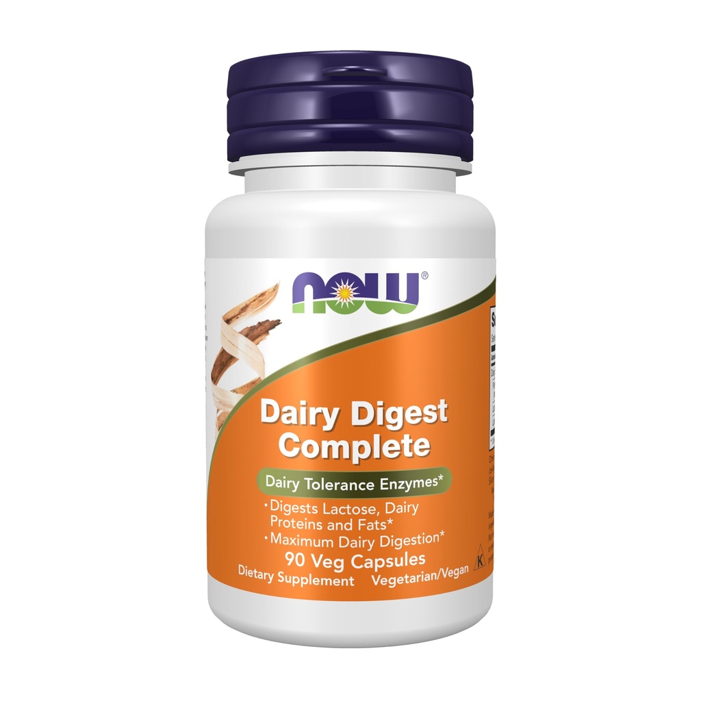 NOWフーズサプリメント、乳製品ダイジェストコンプリート、ダイジェストラコース、乳製品タンパク質と脂肪*、乳製品許容酵素*、90ベジーカプセル