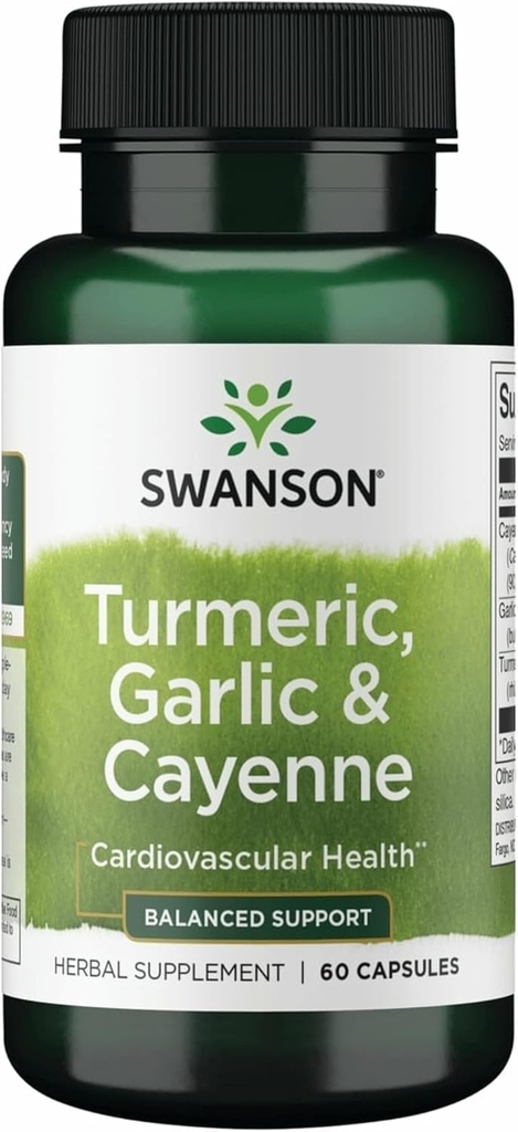 Swanson Full Spectrum Turmeric Garlic & Cayenne 60 Capsules