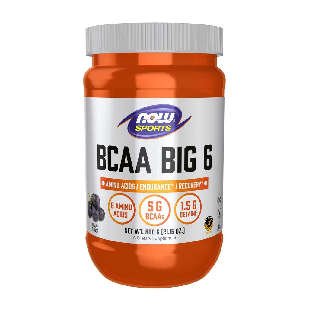 NOWの食糧スポーツの栄養物、BCAA (磨かれた鎖のアミノ酸)大きい6のブドウの味、600グラム
