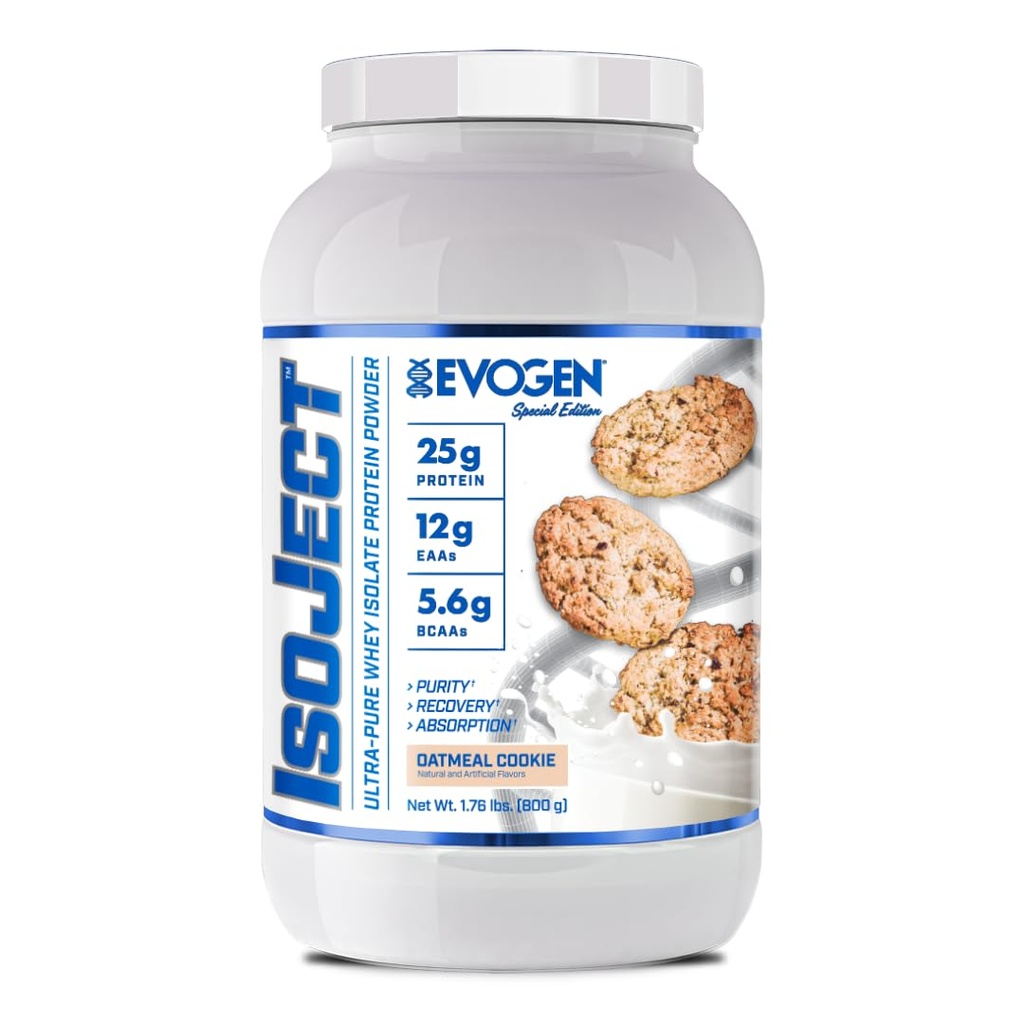 Evogen Isoject-Whey Protein Isolate | Ignitor Enzymes、BCAA、EAAによるUltra-Pure Whey Protein Powder | 吸収・回収の増強 | オートミールクッキー | 25 便益