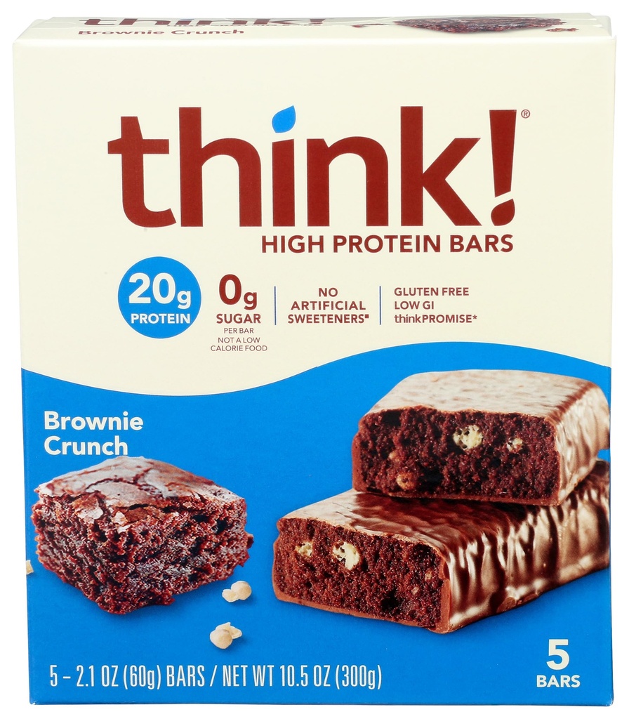 Glanbiaの性能のThinkthinの高い蛋白質棒、Brownie Crunch、5つのct