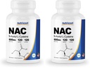 Nutricost N-Acetyl L-Cysteine(NAC) 600mg、120 ベジタリアンカプセル - Non-GMO、グルテンフリー、ベジタリアンキャップ(パッケージ 2)