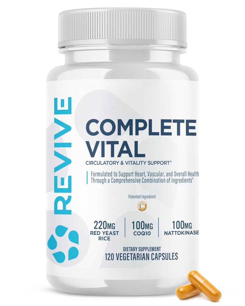 Revive MDサプリメント&サポート、完全なバイタル(120ベジタリアンカプセル) - NAC&CoQ10サプリメントは、健康をサポートし、抗酸化作用(30サービング)