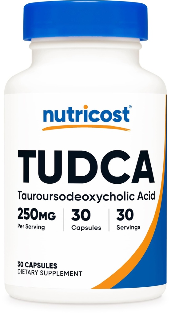 Nutricost Tudca 250mg、30カプセル(Tauroursodeoxycholic酸) -グルテンフリー、非GMO
