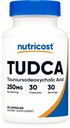 Nutricost Tudca 250mg、30カプセル(Tauroursodeoxycholic酸) -グルテンフリー、非GMO