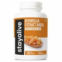 AKBA および 65% のボスウェリアのセラタのエキスのカプセル 1000mg の ALIVE のボスウェリアの酸、12:1 の樹脂のエキスの粉、2 か月の供給のための 120 の計算、非 GMO およびグルテンフリーのボスウェリアの補足