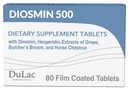 デュラックDiosmin 500、マイクロ化されたDiosmin Hesperidinの食事療法の補足1サービングごとの1000mg、馬のChestnutのエキス、ブッチャーのBroom及び赤いブドウのエキス、足の循環サポート、イタリア製80のタブレット