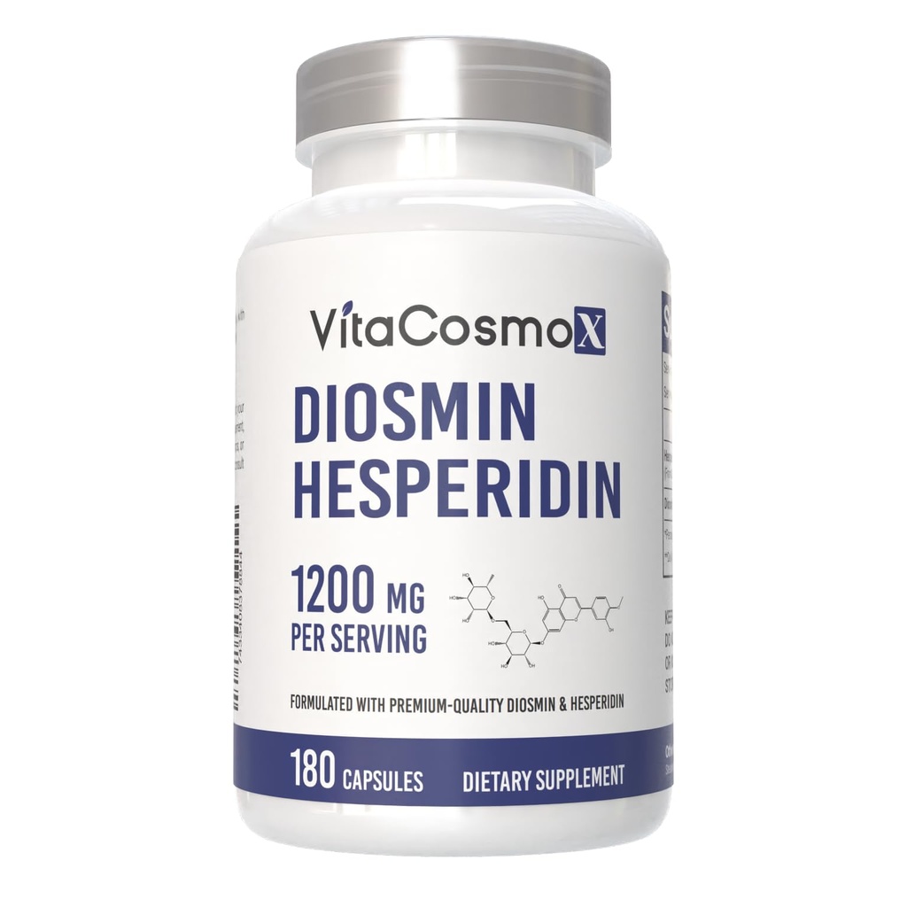 Diosmin Hesperidin 1200のmgのコンプレックス、240のカプセル、Citrus Bioflavonoidsの豊富なフルーツのエキス、100%のベジタリアン、非GMO及びグルテンフリー(1のパック)