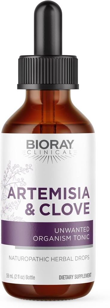 BIORAYプロフェッショナルArtemisia&Clove - 2 fl oz - 薬用マッシュルームと不要な組織の除去 - 非GMO、ベジタリアン、グルテンフリー