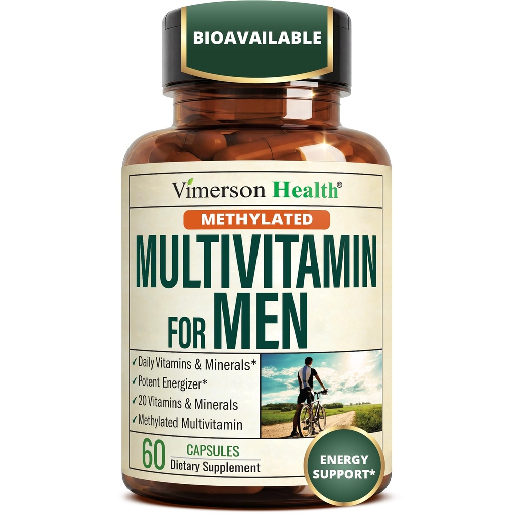 Multivitamin for Men – Methylated Multivitamin – Daily Wellness – 60 Caps