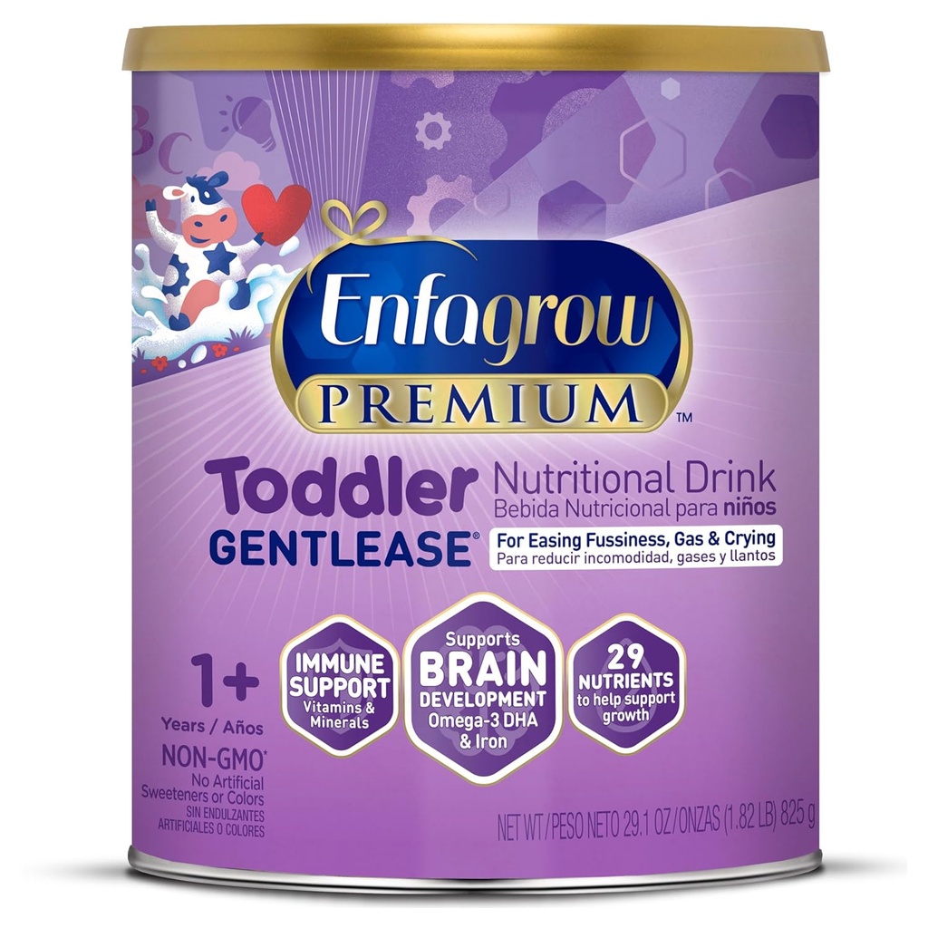 成長の報酬のGentleaseのトドルの栄養物の飲み物、実質のミルクと作られて、Fussiness、ガス及びCrying、成長及び免疫サポート、粉の缶、29.1 OzのためのOmega-3、Nutrientsを造ることを設計しました