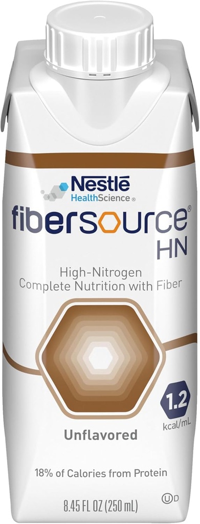 FIBERSOURCE HN、繊維、管の供給の方式(1.2 kcal/mL)のUnflavored、8.45 Fl Ozの24のパックが付いている高い窒素の完全な栄養物