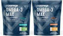 Coromega Omega-3の魚油の束– 2400mg Omega-3s +ビタミンDの3Xよりよい吸収、Fishy Aftertaste無し、ココナッツ ブリス及びCitrusのバーストの味、60のスクイーズのパケット