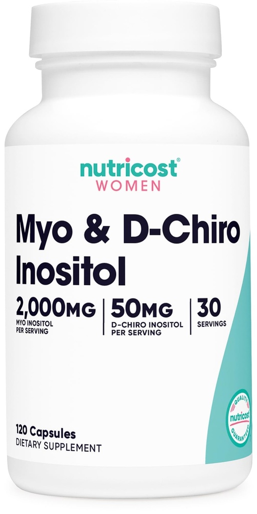女性のためのNutricost Myo Inositol&D-Chiro Inositol 2000mg Myo&50mg D-Chiro Perサービング、30サービング、ベジタリアンフレンドリー、非GMO&グルテンフリー