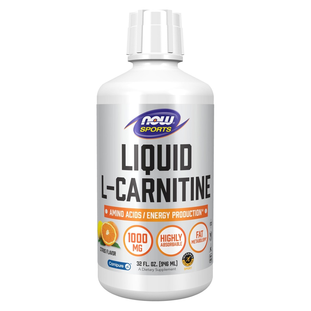 NOWの食糧スポーツ、液体Lカルニチン、柑橘類、1,000のmgの32のflのoz (946のml)