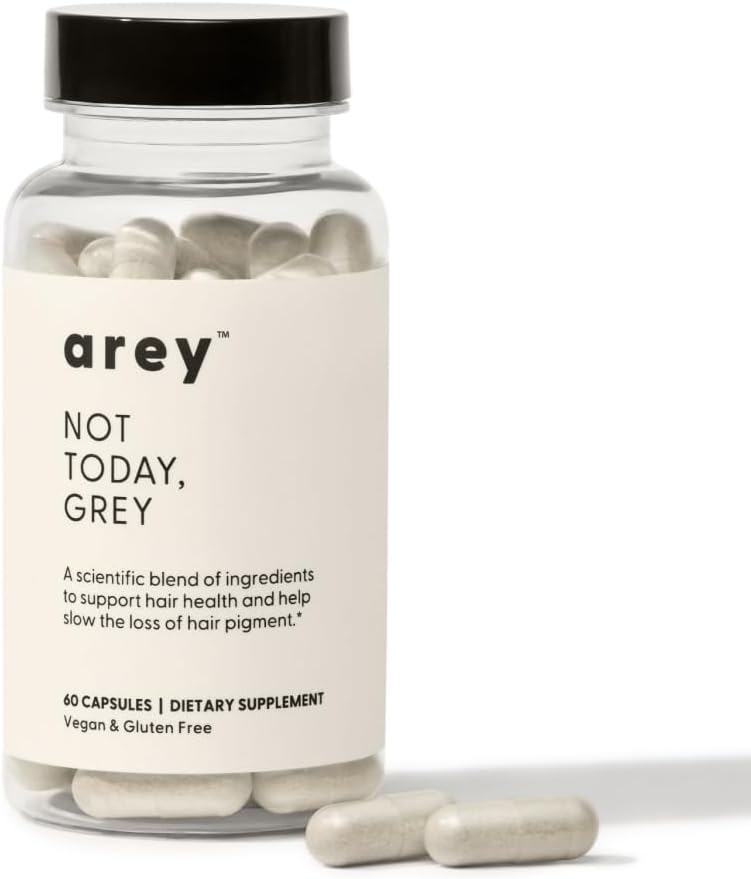 Arey Not Today, 女性のための灰色の毎日の毛の補足 & 男性 | 3-6か月の灰色の毛の成長及びRepigmentを遅らせて下さい | より健康な、より厚い毛を促進して下さい | ビオチン、B +Dのビタミン | 完全菜食主義者の及びグルテンフリー(1か月)