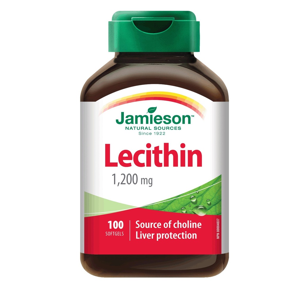 Jamieson Lecithin 1,200 mg, 100 Softgels - コリン肝保護のソース