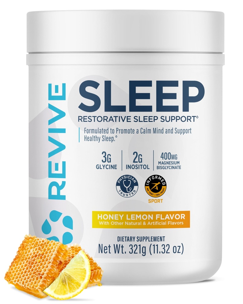 大人、蜂蜜のレモンのためのRevive MDの睡眠サポート補足-マグネシウム(Glycinate)、Inositol、Glycine及びL-Theanineとの睡眠の補足-の促進の弛緩及び睡眠の健康