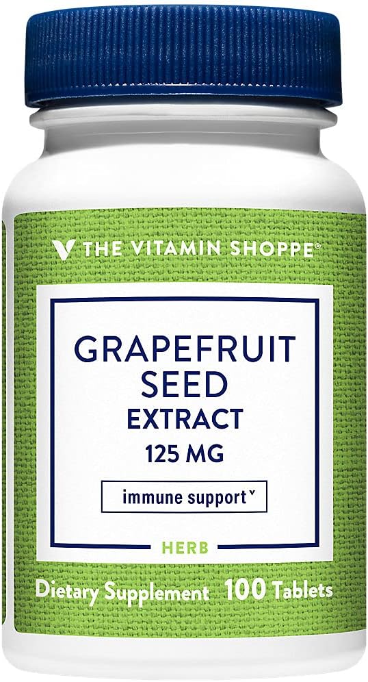ビタミンのshoppe Grapefruitの種のエキス125MGのトラベラーズのための酸化防止の草の補足は新しいGrapefruitの種及びパルプと支えます、Cittricidalのブランド(100のタブレット)を含んでいます