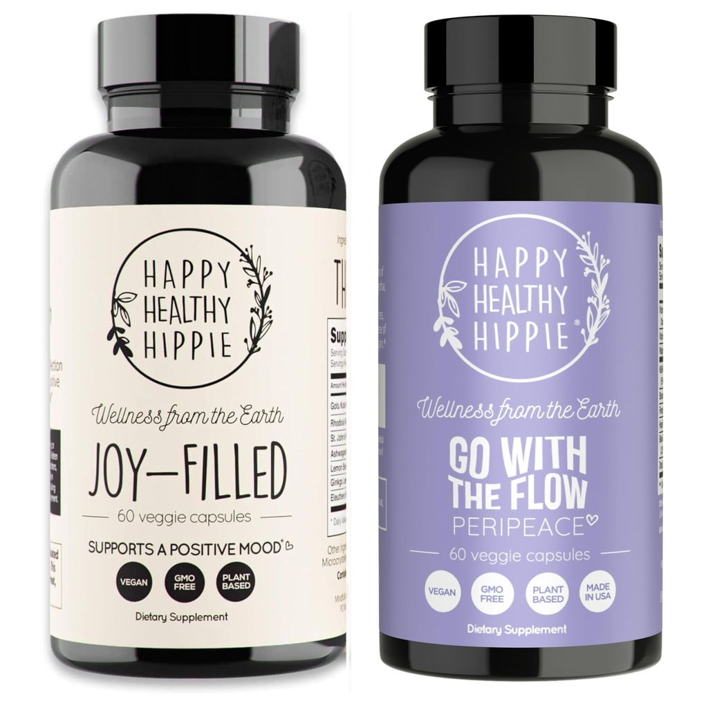 Happy Healthy Hippie PeriPeace Supplements for Women & Joy-Filled Mood Support Supplement
