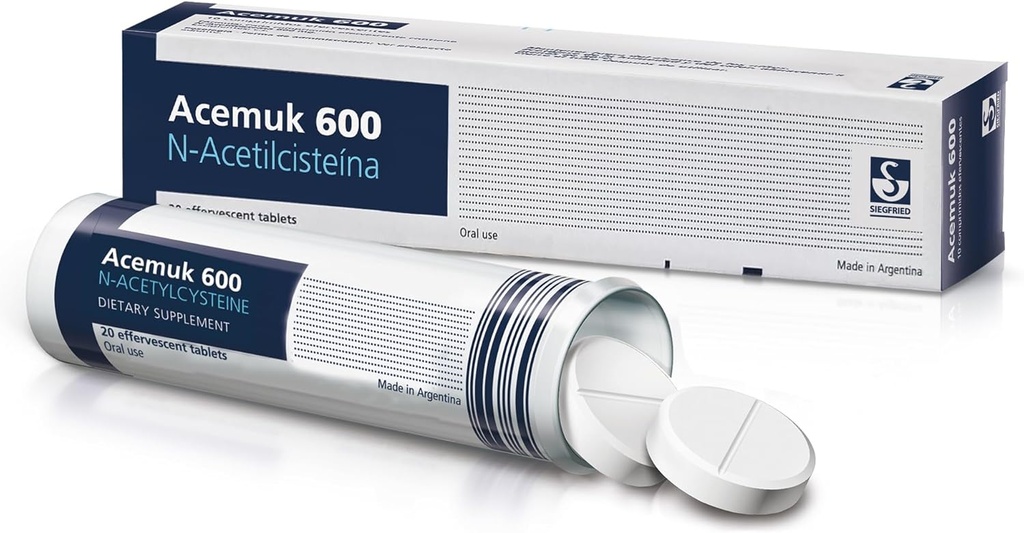 N-アセチルシステイン(NAC) 600mg - 呼吸器の健康、免疫機能、肝臓&腎臓解毒 - 強力な抗酸化剤、吸収しやすい - 20錠(1パック)