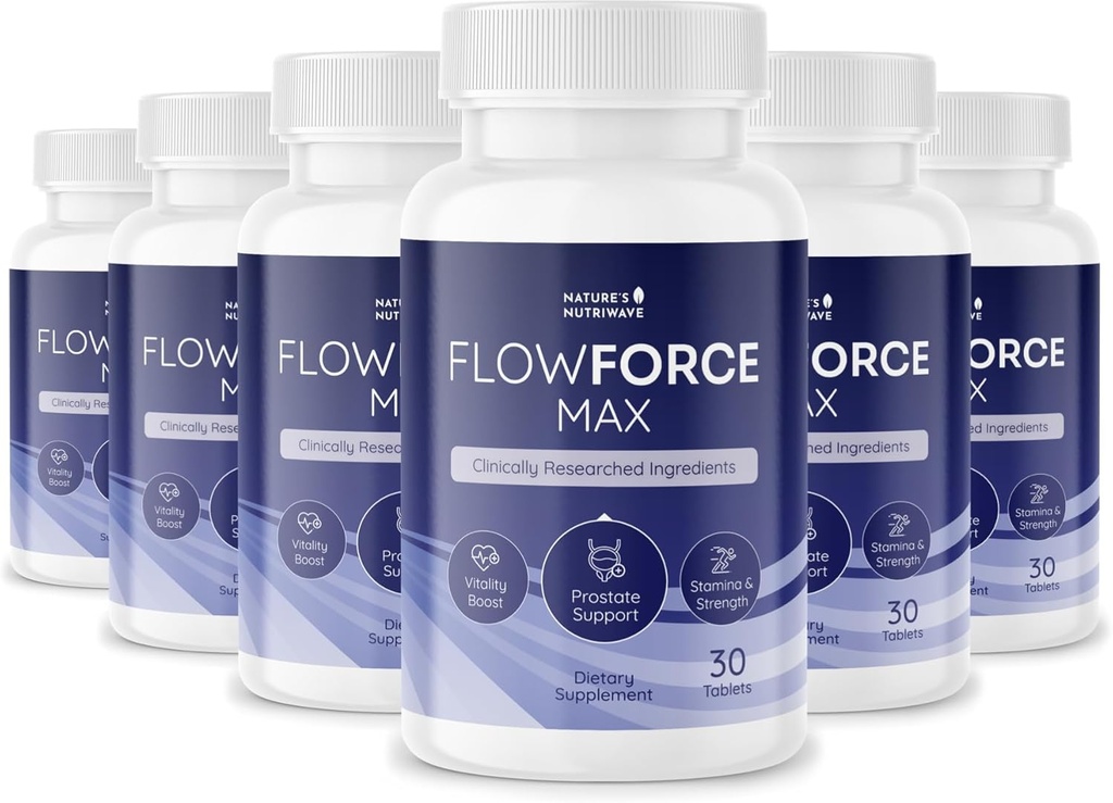 FlowForceMax ハーブサポート サプリメント - 天然植物ベースのフォーミュラ ソーパルメット エキス | 30 Chewable 錠、米国製 6 ヶ月供給