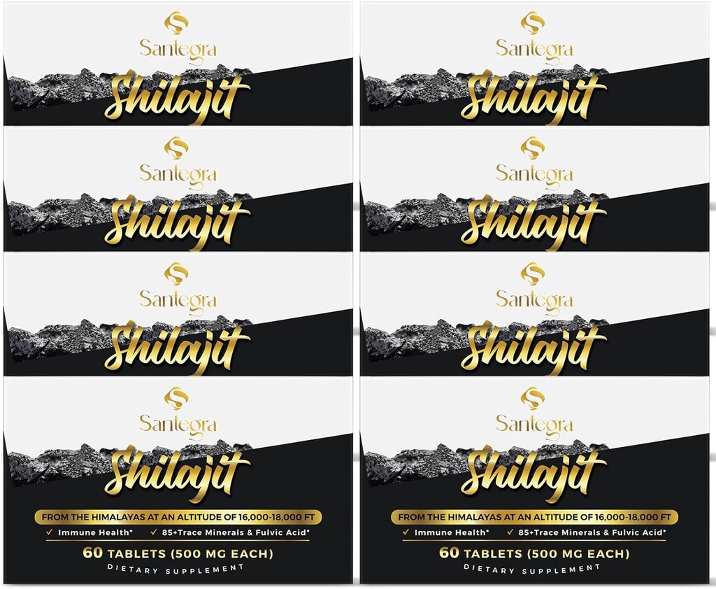 30,000 MGのシラジットのタブレット、女性及び人のための100%のシラジットの純粋なタブレット、ヒマラヤの有機性、フルヴィク酸及び85+のトレースの鉱物、エネルギーおよび免疫システム、480の計算のための樹脂の補足