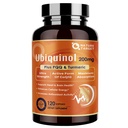自然TARGET Ubiquinol CoQ10 200mgのソフトジェルとPQQ&ターメリック、高吸収酵素Q10サプリメントとALA&ブラックペッパー、心と脳の健康、エネルギー生産、120カウントのための抗酸化剤