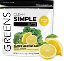 Clean Simple Eats Super Greens Powder, Naturally Flavored Greens Powder with Chlorella, Spirulina, Superfoods & Prebiotic Fiber, No Artificial Ingredients, Gluten Free, Sweet Lemon Flavor, 30 Servings
