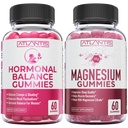 ホルモンバランス & 筋肉のクランプのためのマグネシウムのガミー, PMSのガミーは膨らみを軽減 & 気分のスイング, マグネシウムは、クランプを防ぎます & 筋肉の回復を促進します - 60 ボトルあたりのビーガンガミー