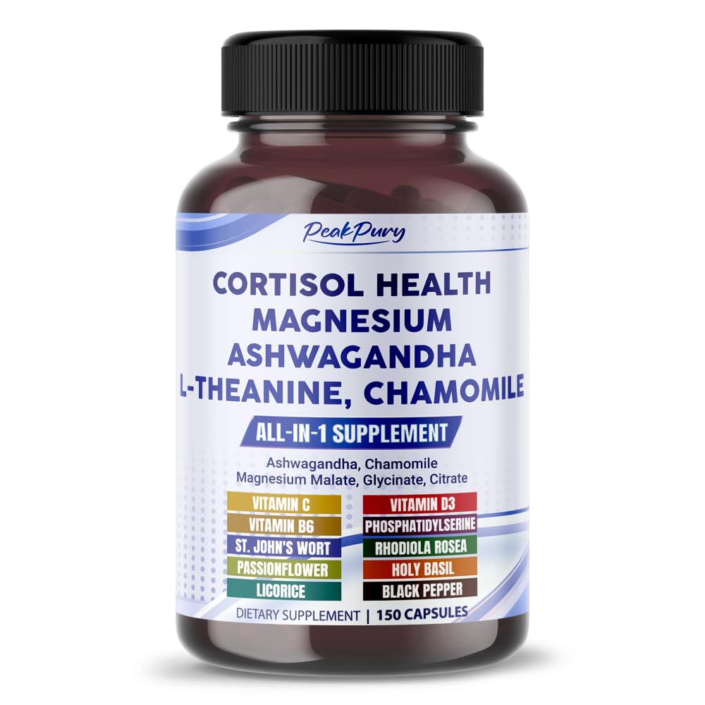CORTISOL の健康のアシュワガンダ マグネシウムのカモミール L テアニン - 米国製
