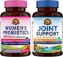 Vitalitown Women’s Probiotic & Joint Support Bundle(パッケージ2) | 女性のプロバイオティクス120 Billion(アイテム1) & ジョイントサポート(アイテム2) | シェルフ・スタイリング | ジョイント&レディースヘルス | 更年期