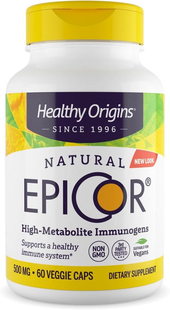 健康な起源 EpiCor 500 mg (免疫サポート、非GMO、グルテンフリー)、60 Veggieのカプセル