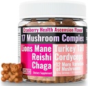 SHIZAM 17 Mushroom Complex Gummies for Adults Chaga Lions Mane Cordyceps Reishi Lion's Mane Turkeytail Turkey Tail, Better Daily Supplement Alt for Capsules & Powder Vitamins Super-Food Blend 10